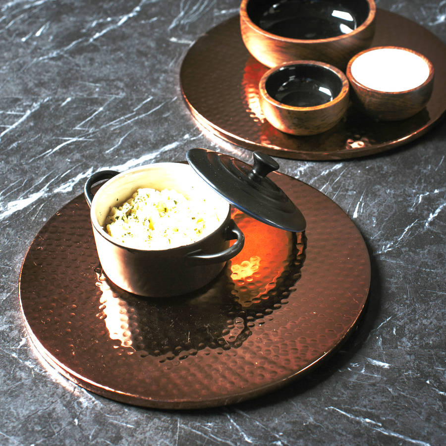 copper placemats, set of two by audenza