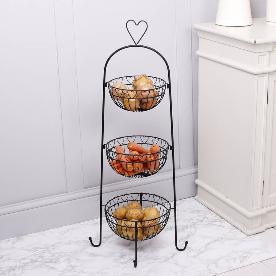 black heart three tier veg rack by dibor