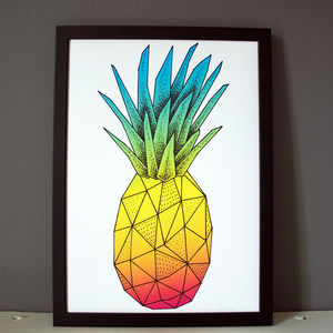 geometric pineapple drawing