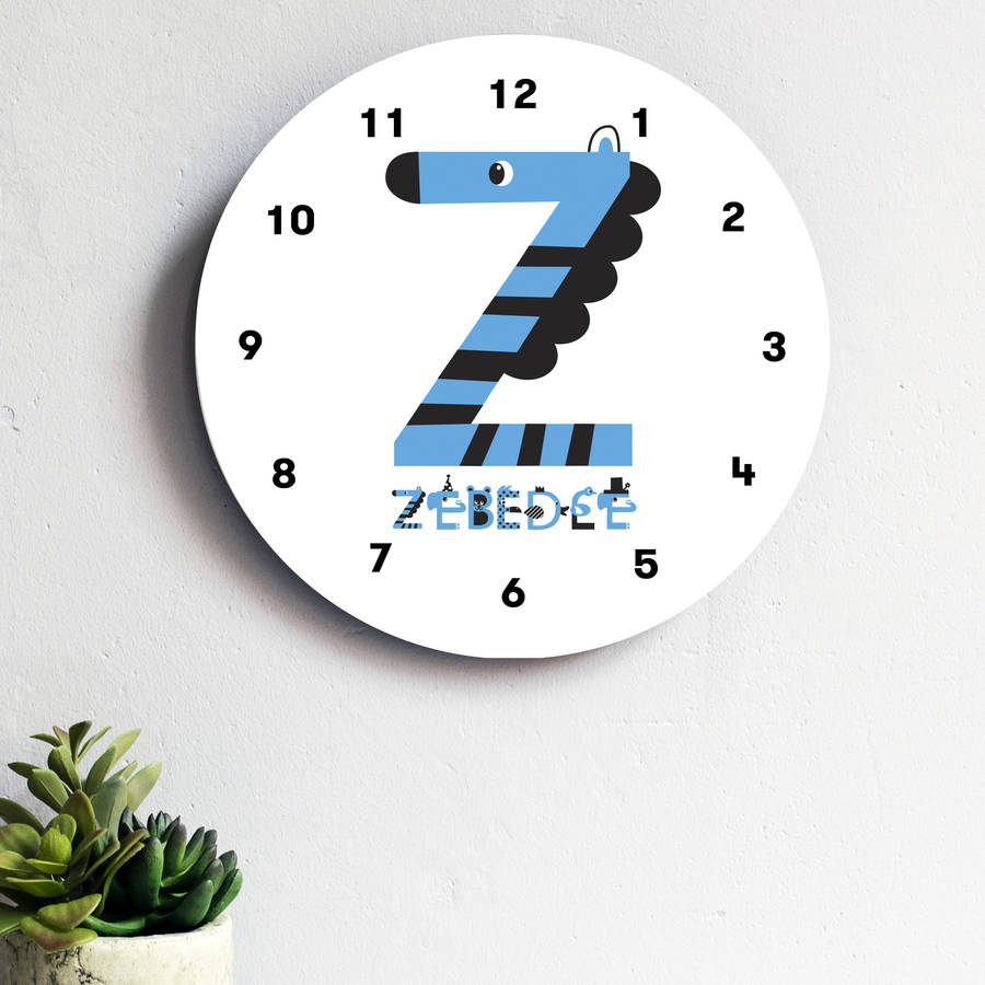 personalised name clock by karin Åkesson design