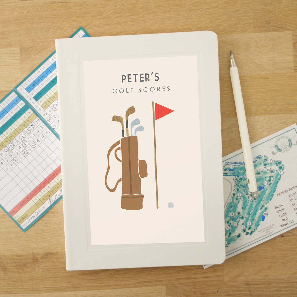 personalised golf notebook by made by ellis