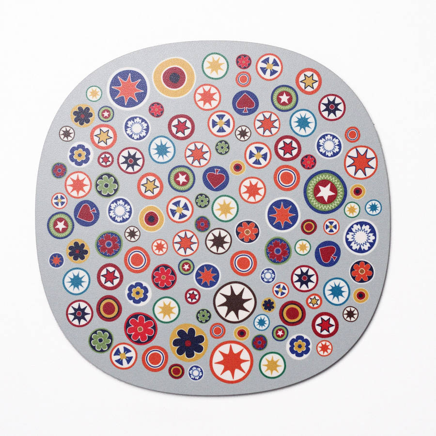 millefiori design placemats and coasters by beyond the fridge