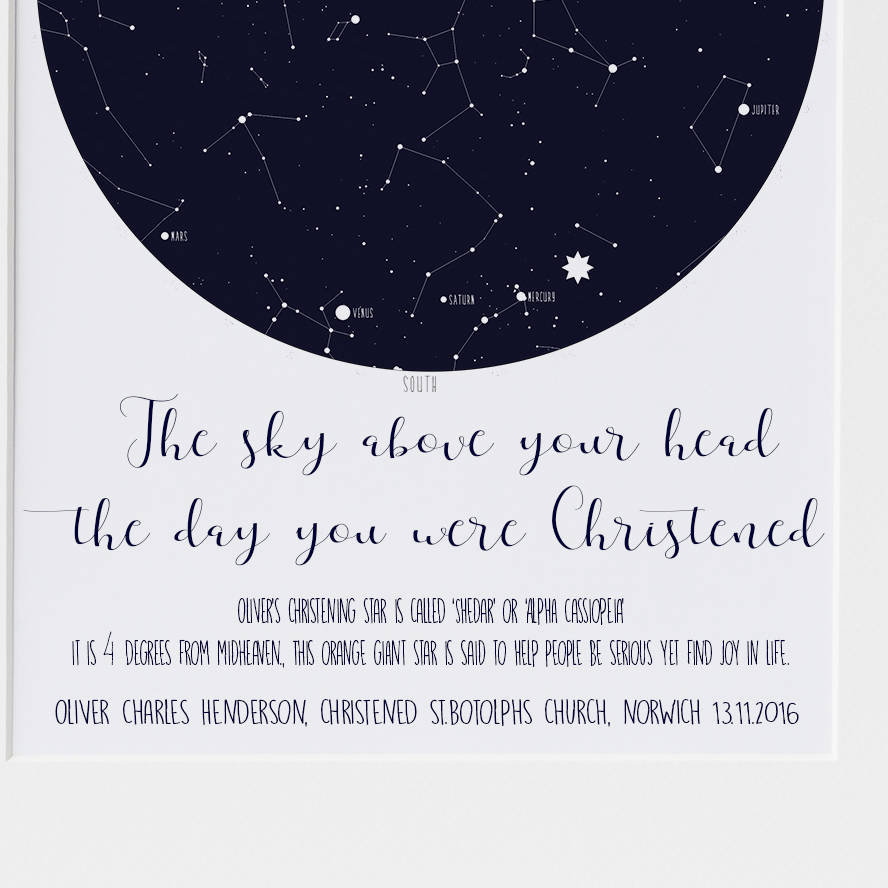 christening gifts girls boys star constellation print by christening