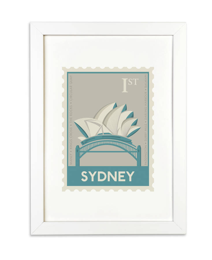sydney stamp print by lucy loves this