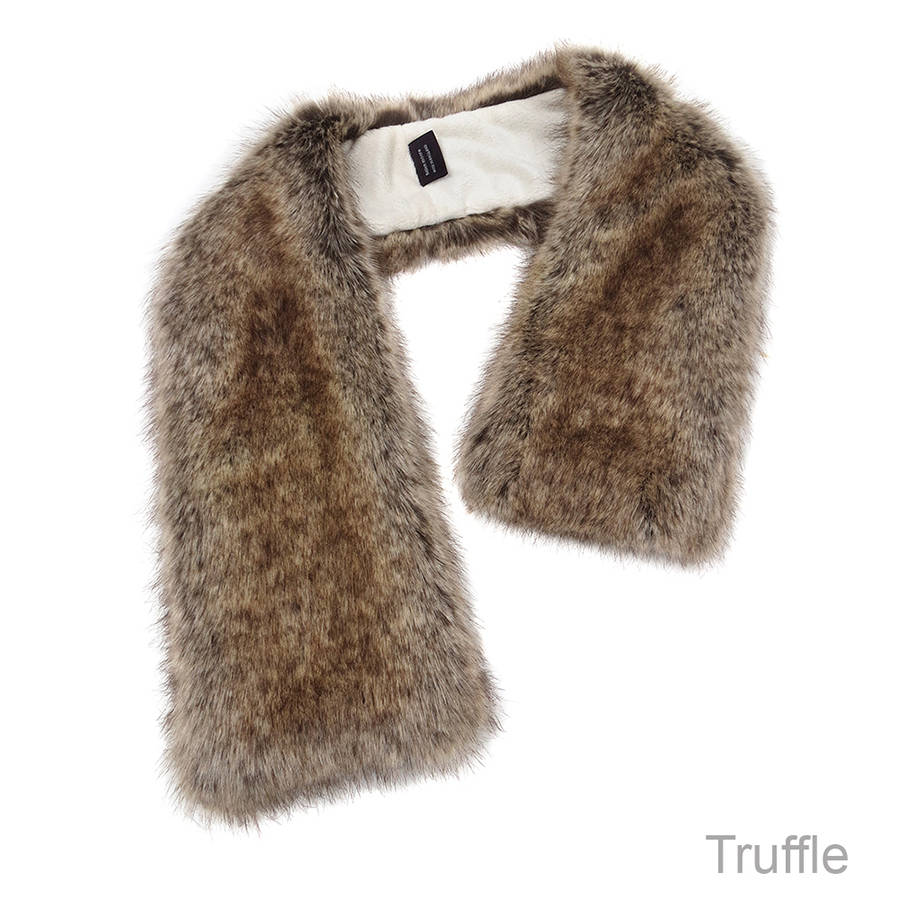 faux fur tippet scarf by helen moore