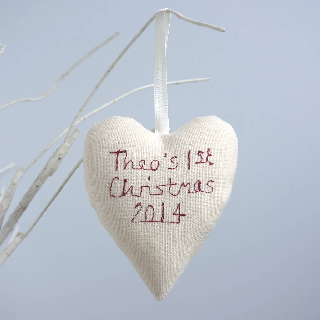 personalised baby's 1st christmas decoration by milly and pip