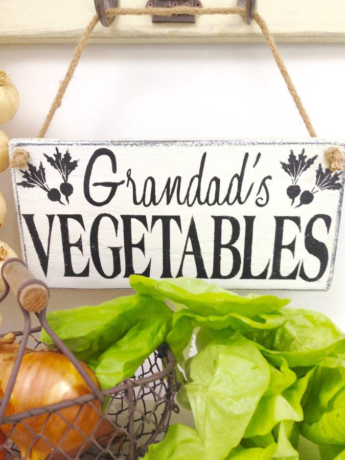 personalised vegetable garden sign by potting shed designs
