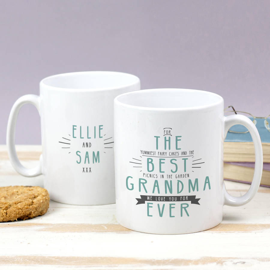 personalised 'best grandma ever' secret message mug by the little