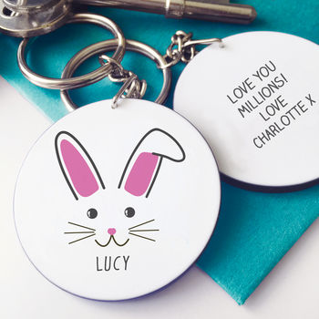 soft bunny keyring