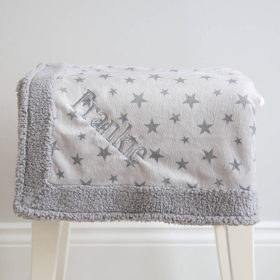 grey teddy fleece blanket