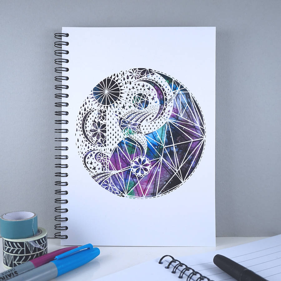 a5 yin yang spiral bound notebook by rich little things