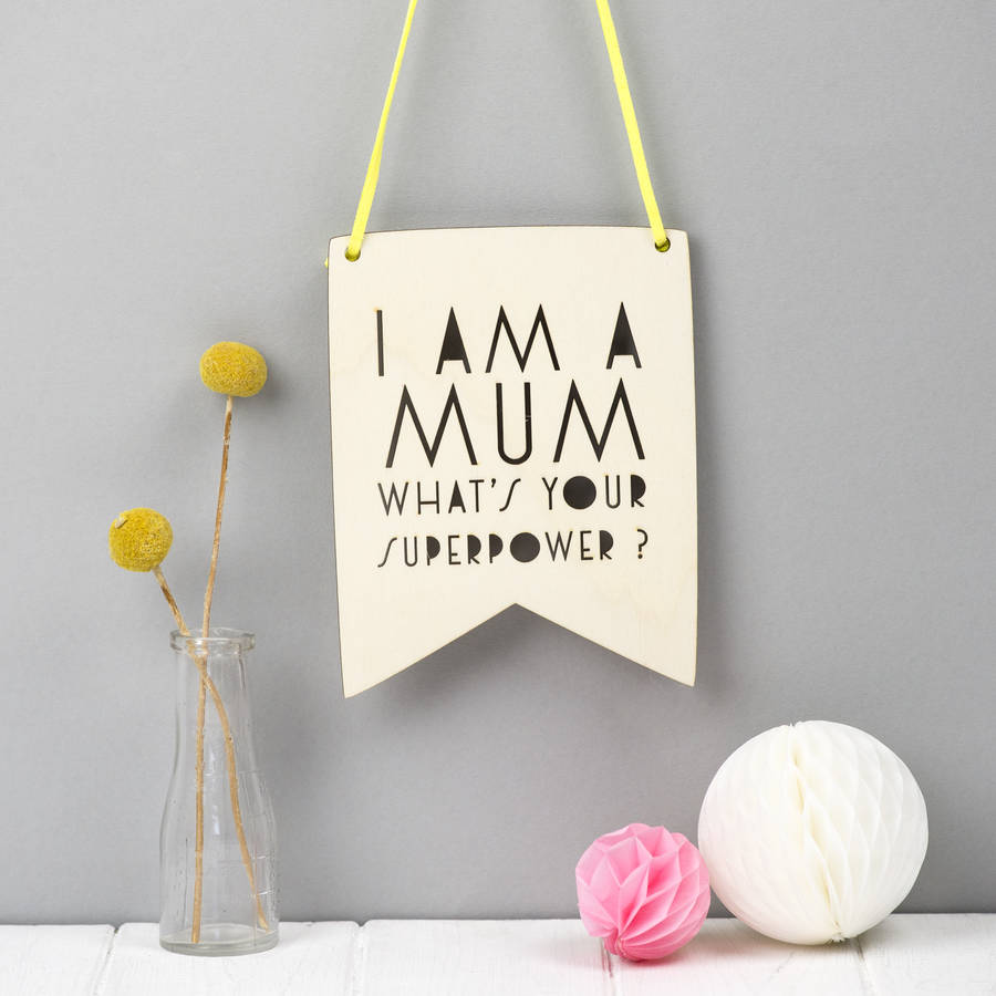 mother's day wall pennant gift by we are scamp