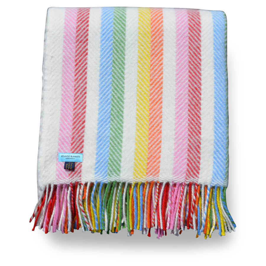 cornish ice cream herringbone throw blanket by atlantic blankets