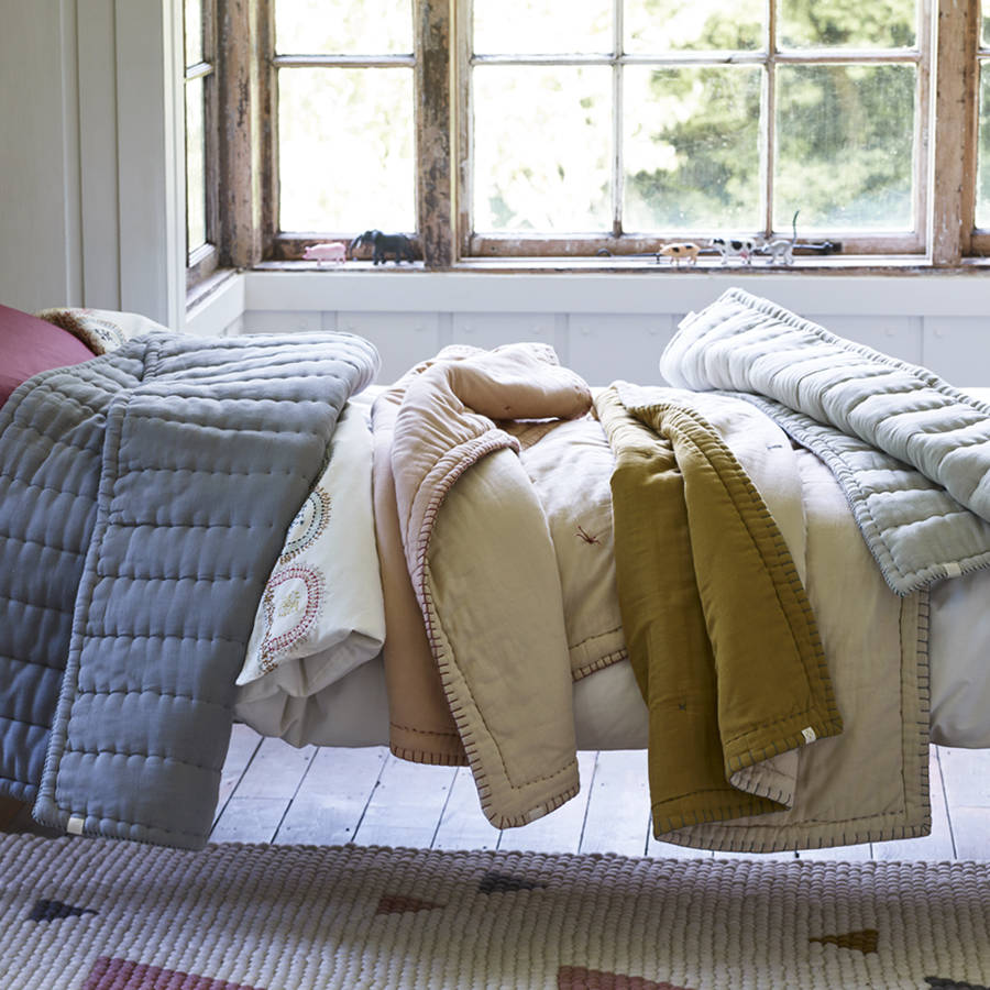 hand quilted blanket by rowen & wren