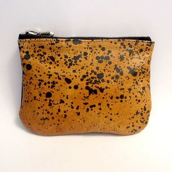 Splash Print Leather Purse