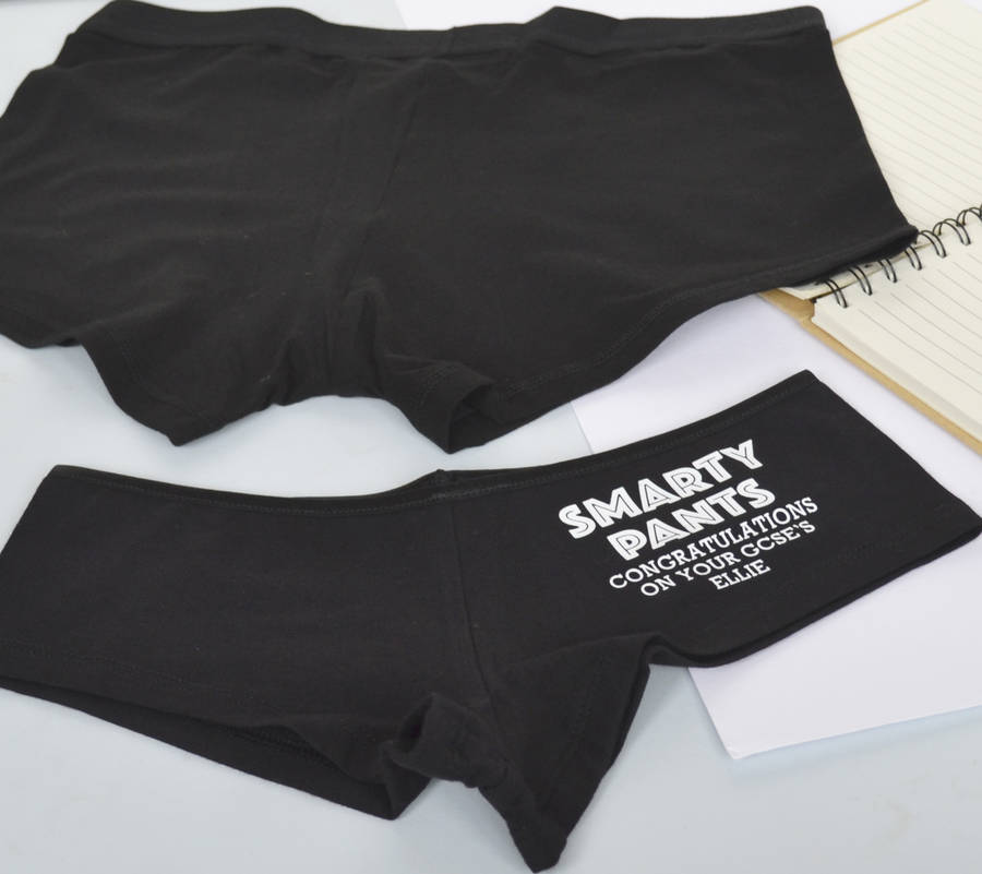 smarty pants personalised exam result underwear by solesmith