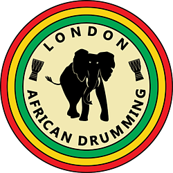 London African Drumming Elephant  logo