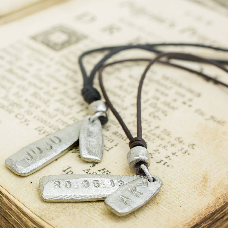 personalised double tag necklace by one80