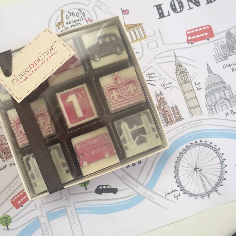 british sightseeing chocolate box by choc on choc