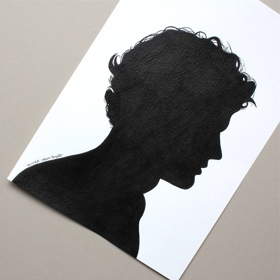 bespoke silhouette portraits by adam regester art and illustration