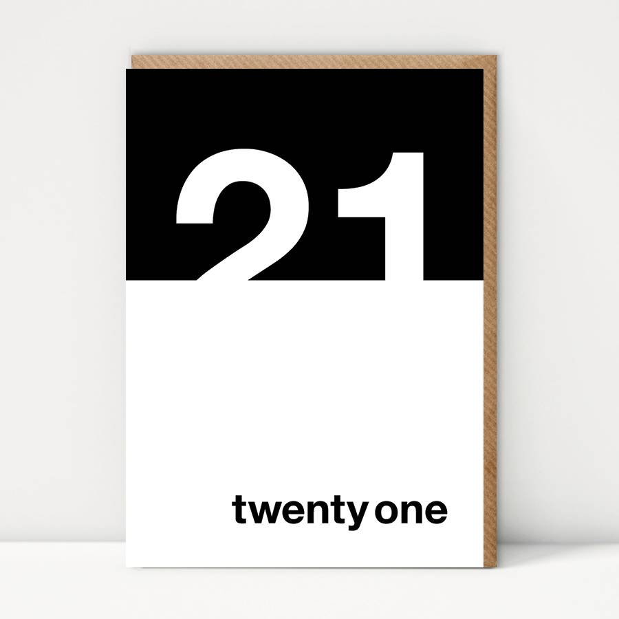 21 Milestone Card By Bigjon Notonthehighstreet