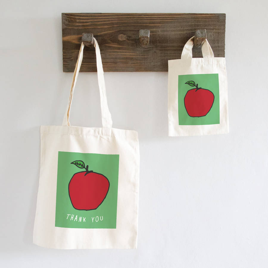 personalised apple bag by claire close
