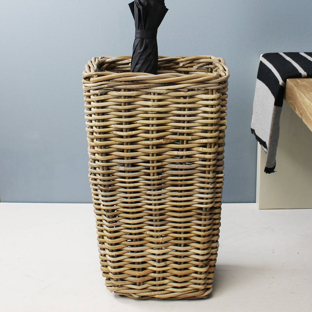eaton rattan umbrella basket by marquis & dawe