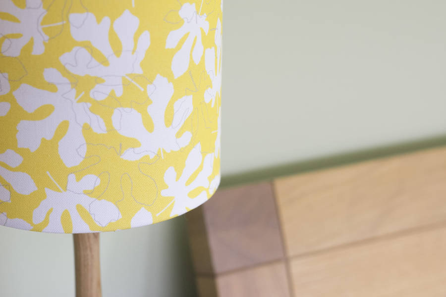 a handmade fig leaves lamp shade by rosa & clara designs