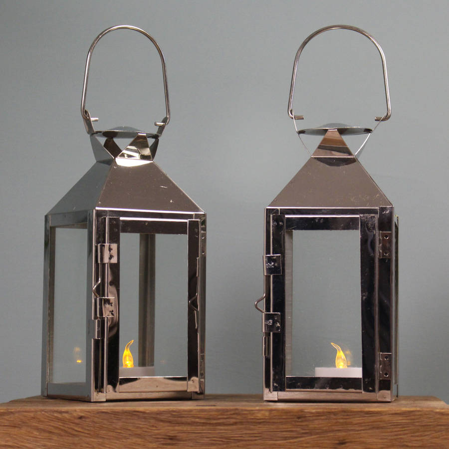 Pair Of Amalfi Small Tealight Candle Lanterns By Garden Selections 