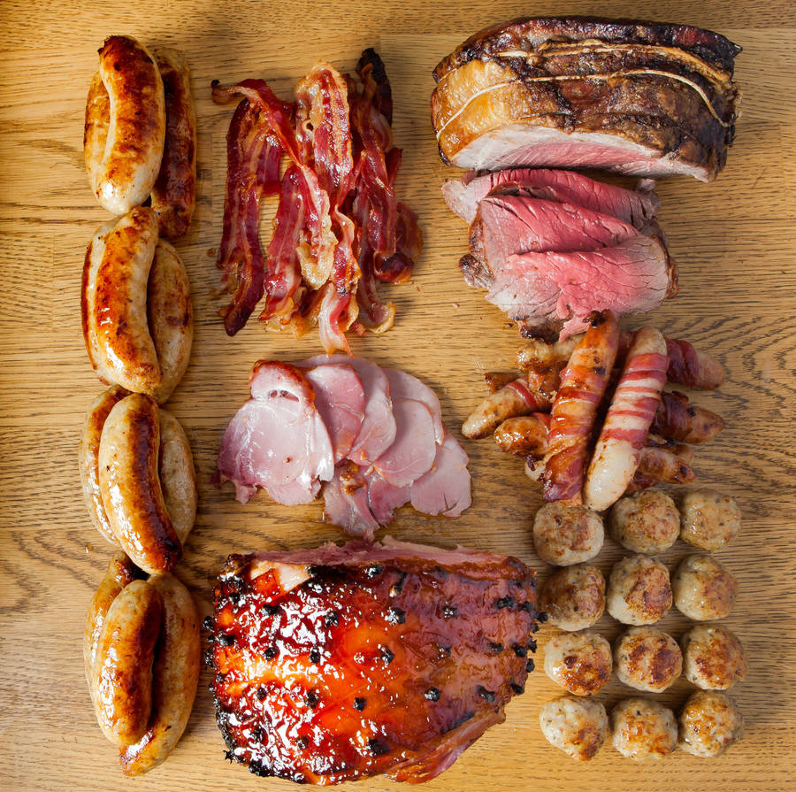family meat hamper by todenham manor farm