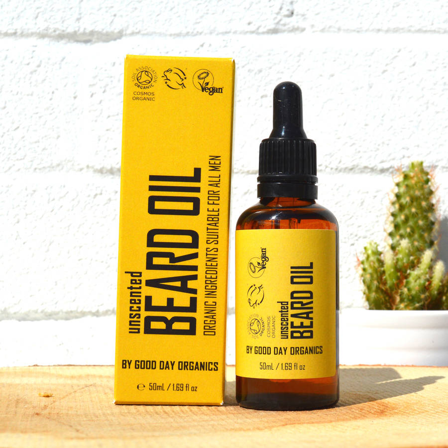 Certified Organic And Vegan Unscented Beard Oil By Good Day Organics 8177