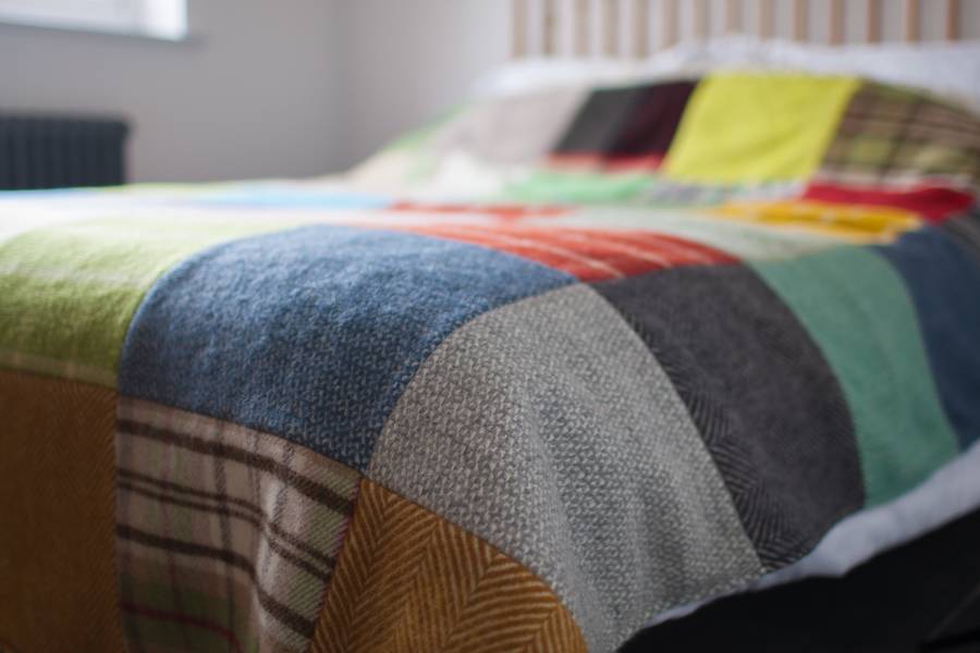 british patchwork wool blanket by atlantic blankets