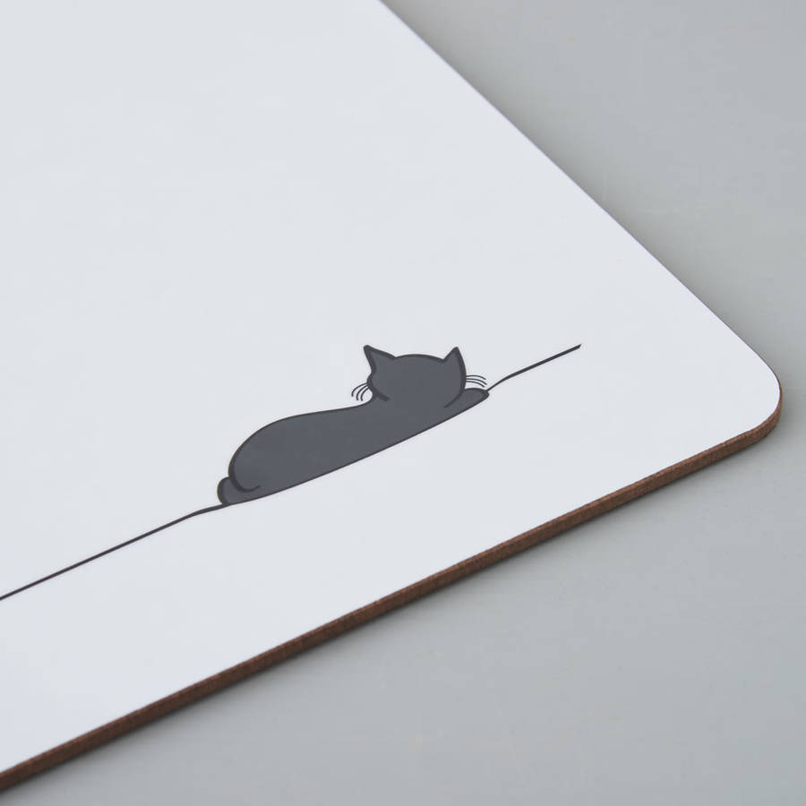 cat placemats, set of four by jin designs