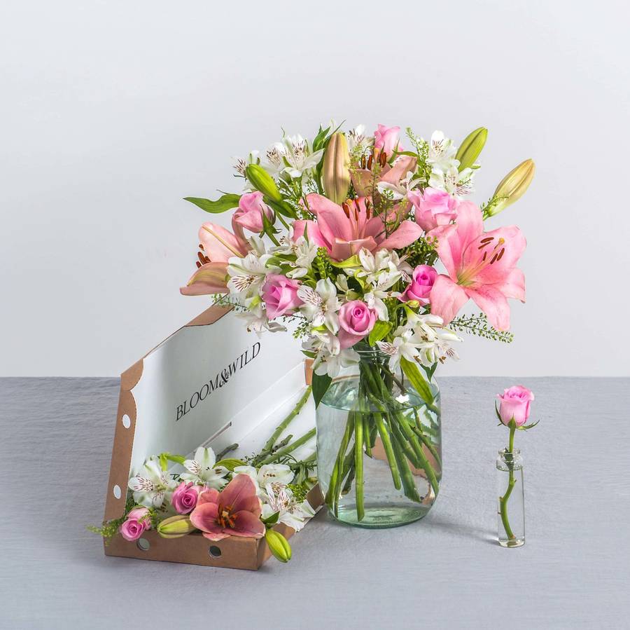 three month letterbox anniversary flowers subscription by bloom & wild