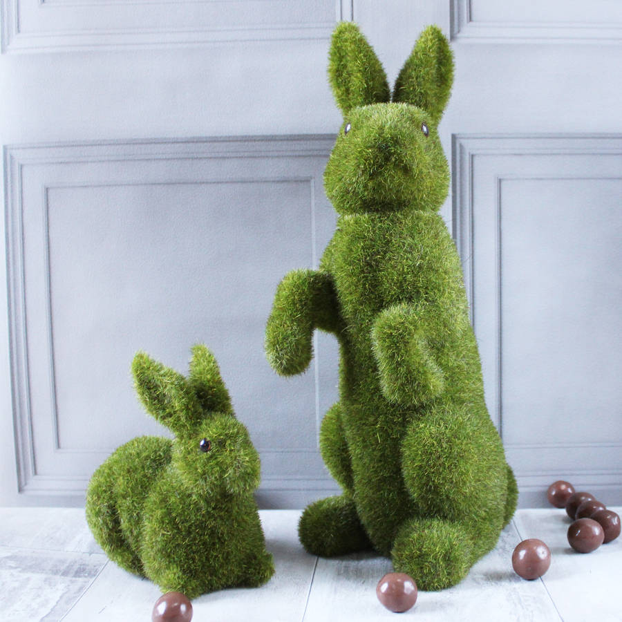 easter bunny with happy easter tag by rocket and fox