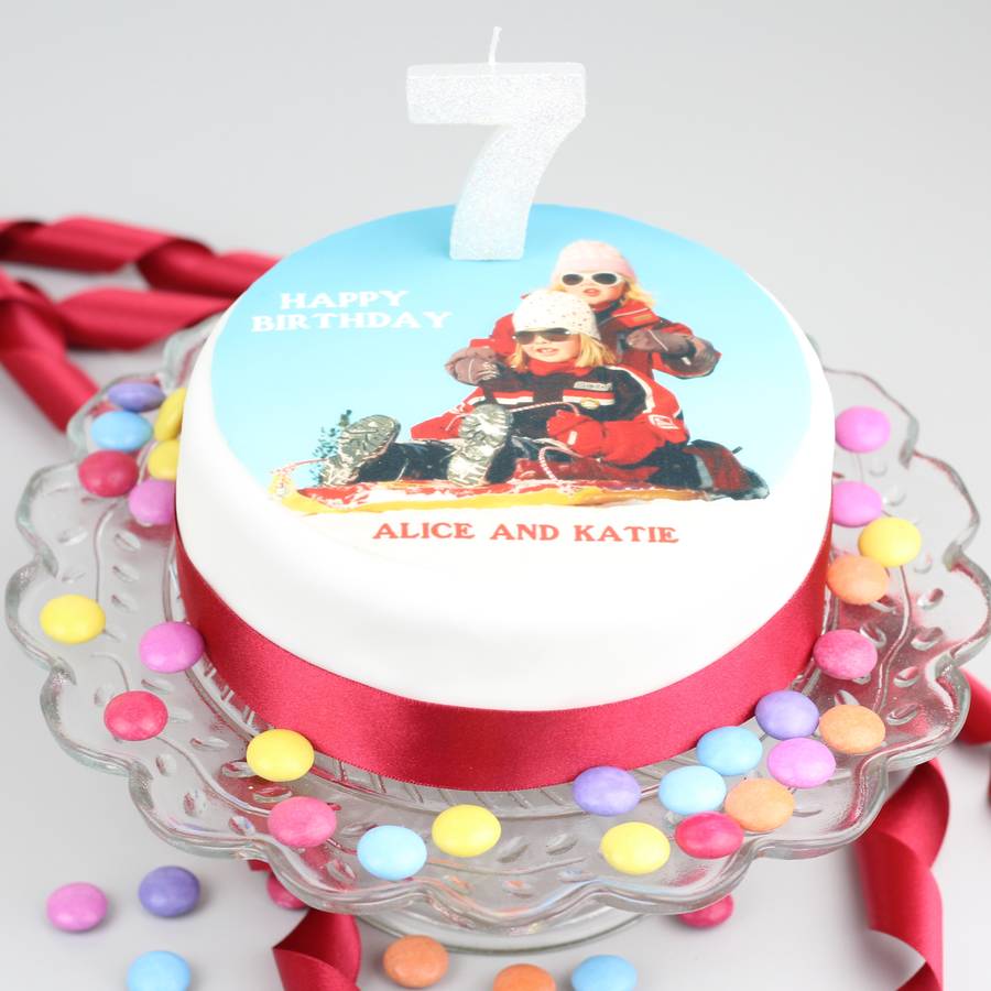 Personalised photo topper birthday cake decoration kit by clever ...