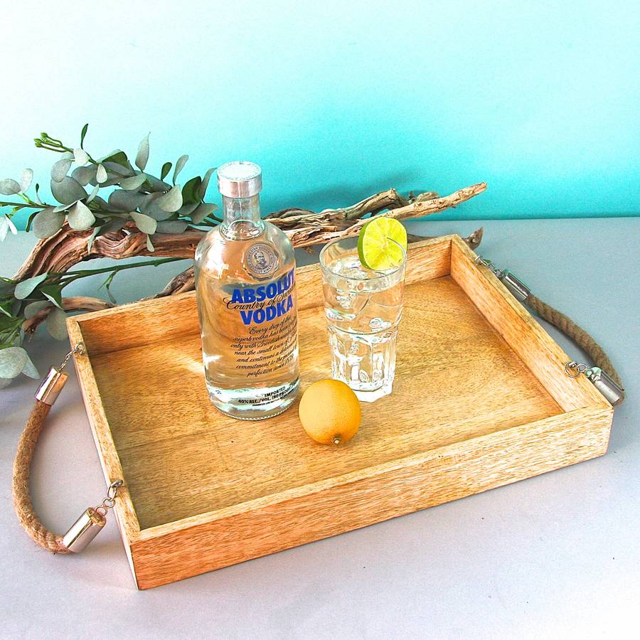 tray with rope handle by london garden trading