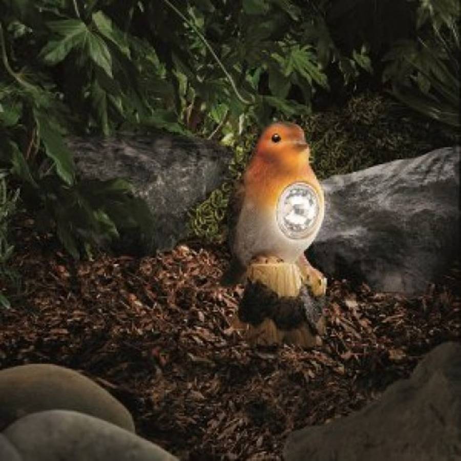 solar robin spotlight garden ornament by garden selections