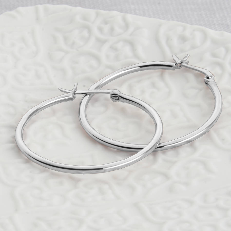 Sterling Silver Hoop Earrings By Hurleyburley Notonthehighstreet