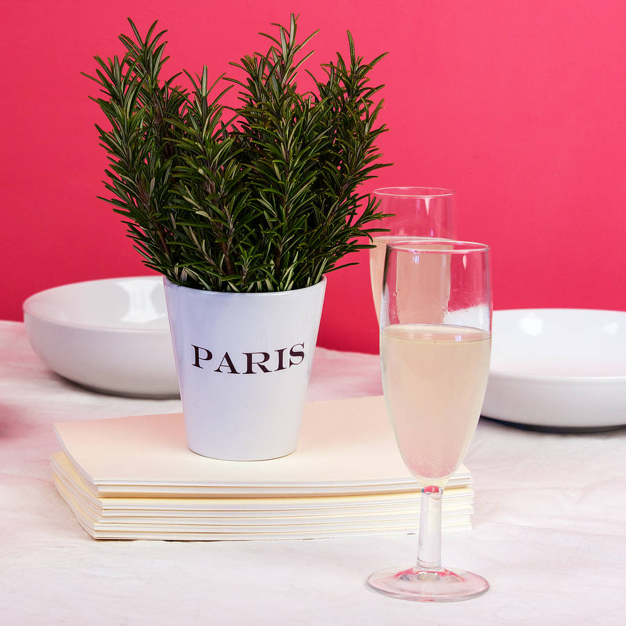 wedding table number plant pots by snapdragon