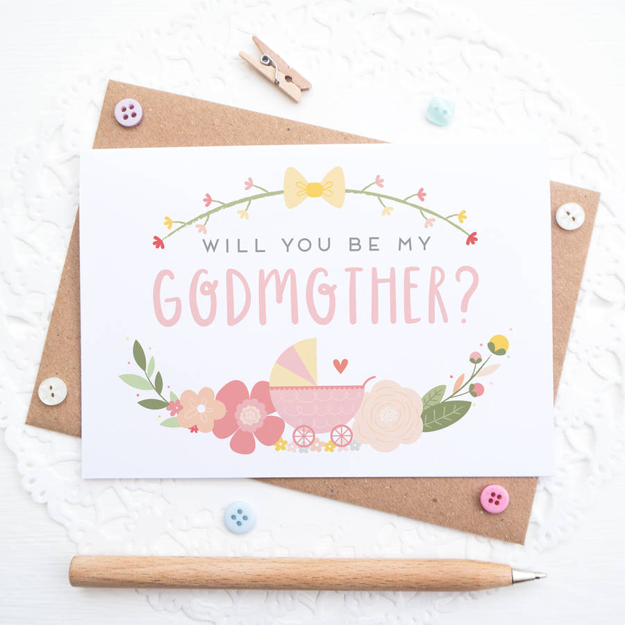  will You Be My Godmother Card By Joanne Hawker Notonthehighstreet