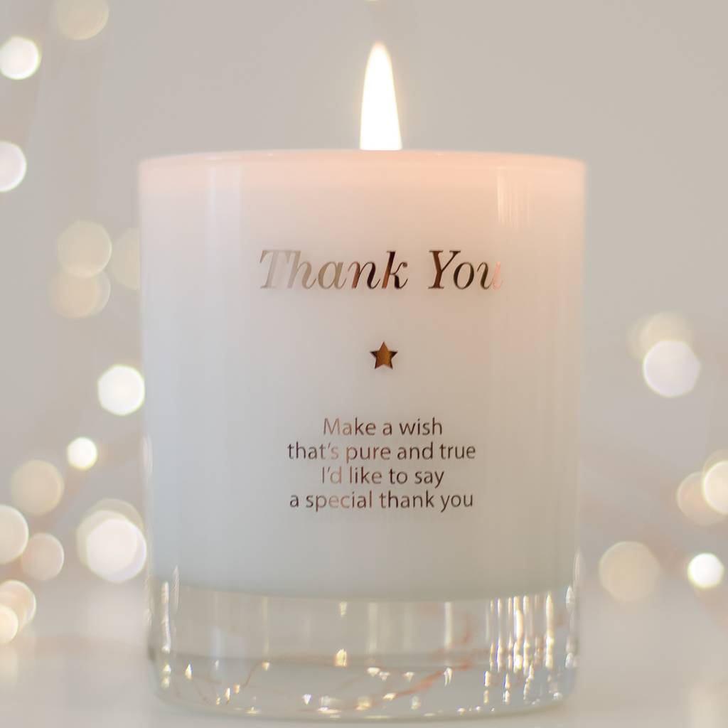 make a wish to say thank you candle by make a wish candle company