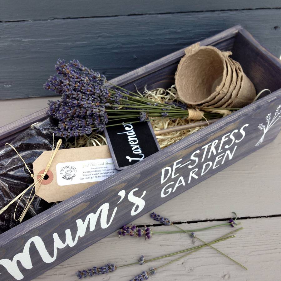 personalised grow your own lavender window box garden by potting shed