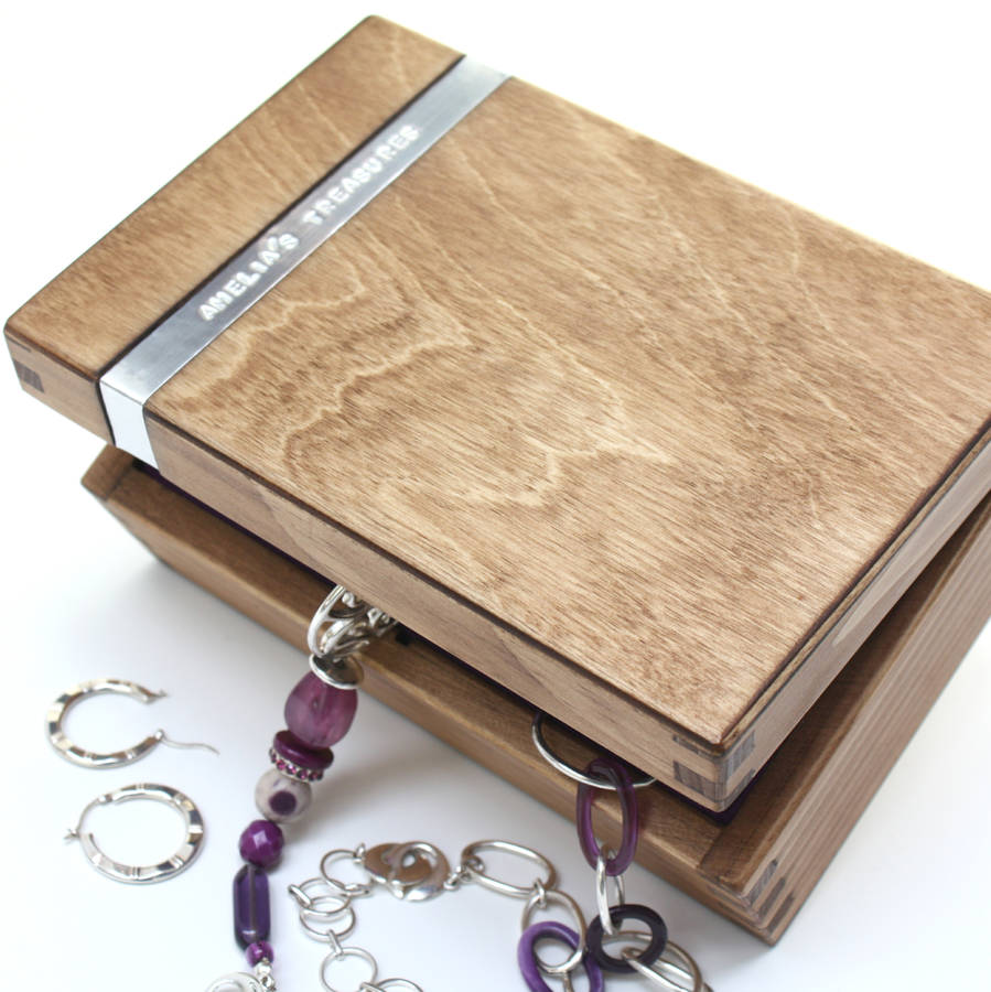 personalised wooden trinket box by warner's end