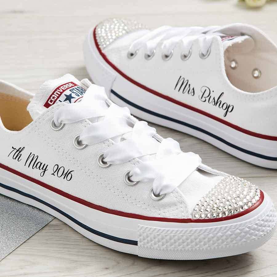 converse bianche intrecciate disegno