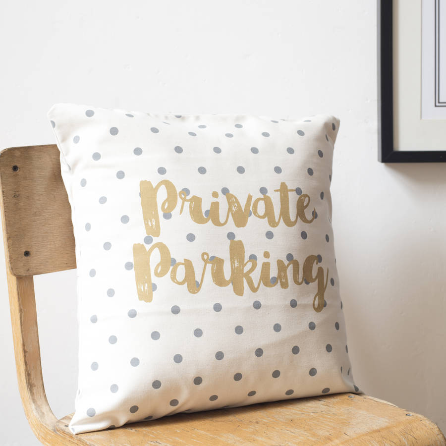 funny spotty cushion cover by bespoke verse