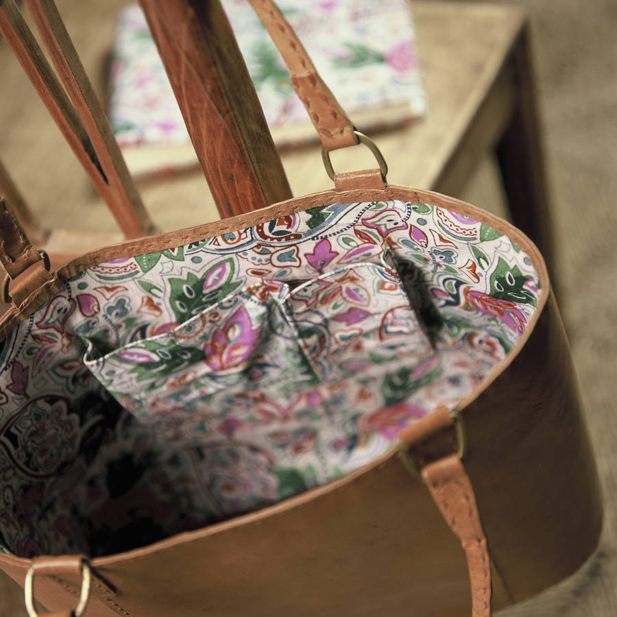 leather savannah shopper bag by nkuku