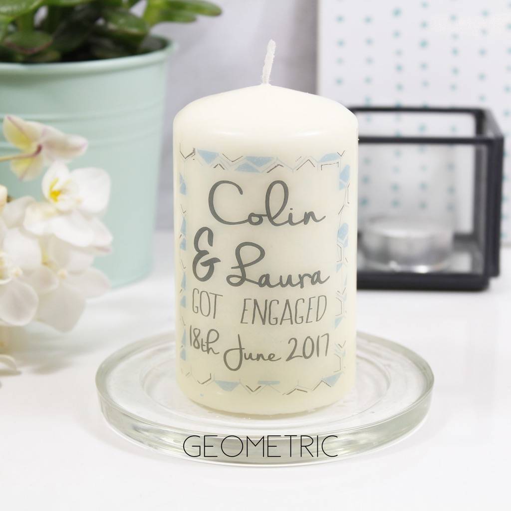 personalised 'engagement' candle by olivia ltd