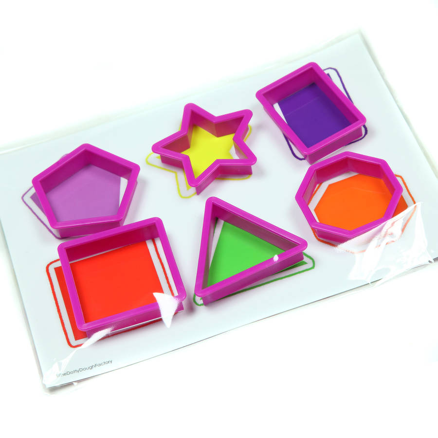 play mat with dough cutters by the dotty dough factory