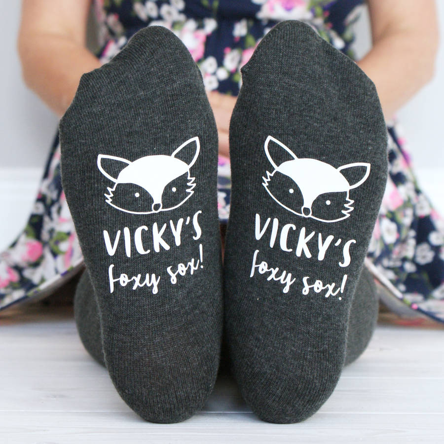 personalised foxy sox women's socks by sparks clothing